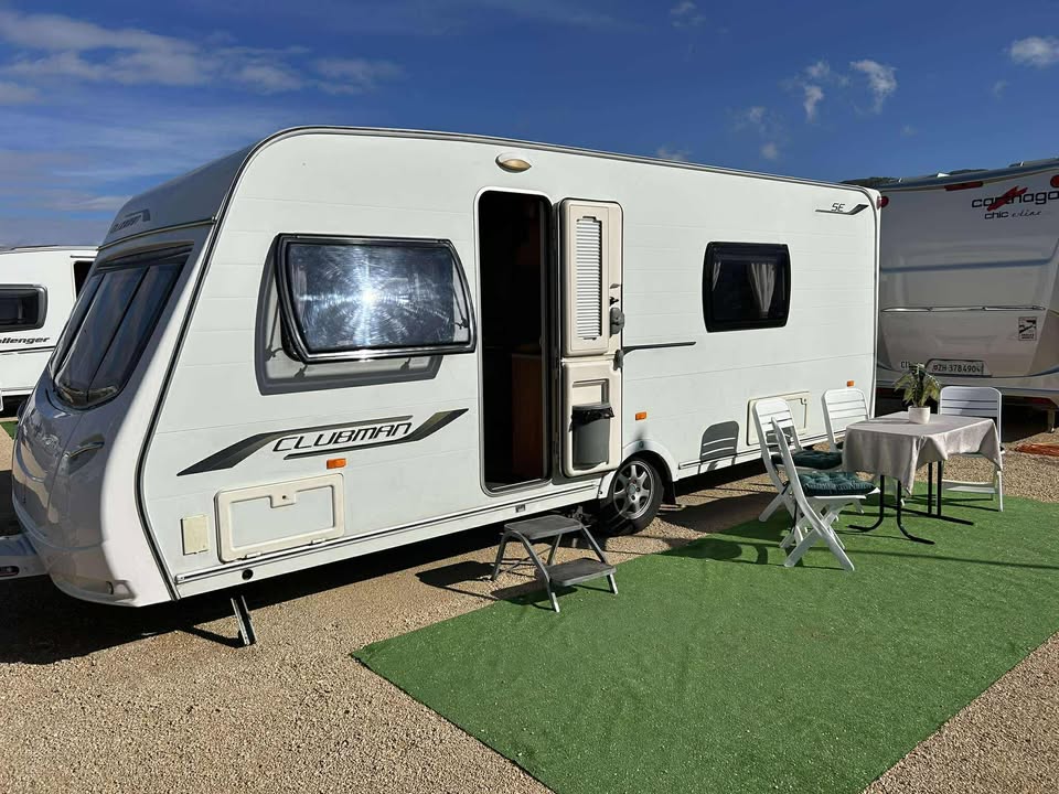 Clubman Lunar SE Touring Caravan & Awning For Sale On Camping Benisol, Benidorm – £13,500