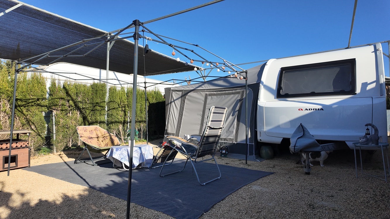 REDUCED! 2023 Adria Altea Touring Caravan & Awning For Sale On Camping Benisol, Benidorm – £17,000