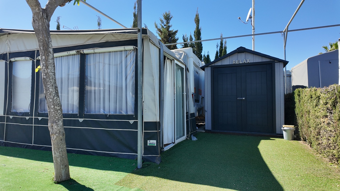 REDUCED! Furnished Caravan & Large Awning For Sale On Camping Benisol, Benidorm – £24,950